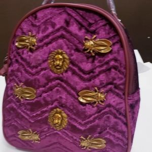 Velvet backpack Copper gold Mini Bug backpack